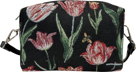 Mini tasje - tulp - tulpen - bloemen - zwarte achtergrond - Jacob Marrel