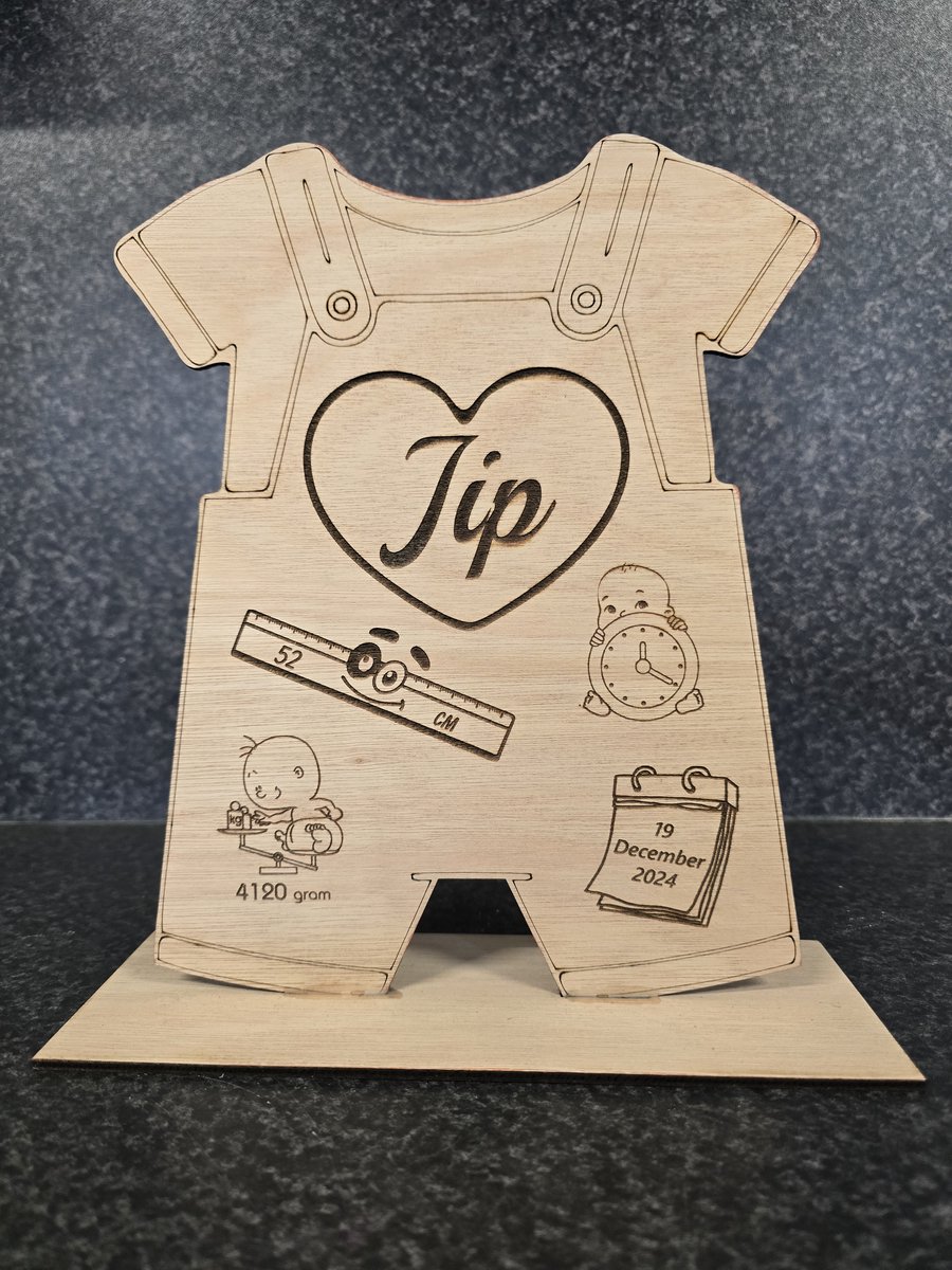 Goedkoopste Gepersonaliseerd geboorte bord van hout laser graveren - Rompertje - Geboorte - Geboorte cadeau - Geboorte kado - Kado - Geboortebord - Cadeau - lasergraveren - geboorte laser - gepersonaliseerd - gepersonaliseerd geboorte - geboorte geschenk