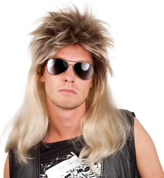 Boland - Pruik Ryan Blond - Laagjes - Lang - Mannen - Rocker - Rock & Roll- 80's & 90's - Punk - Aso