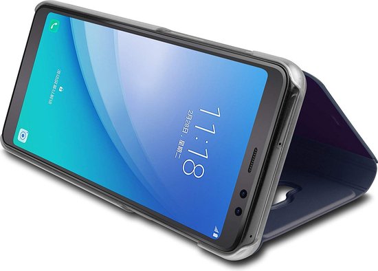 Coque adaptée pour Samsung Galaxy A15 - Mirror Book Case Zwart