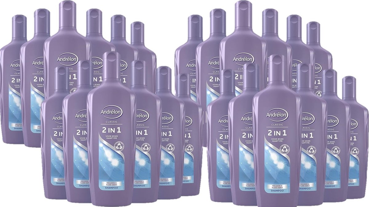 Andrelon Shampoo - Classic 2-in-1 - Meloen & Aloe Vera - Voordeelverpakking 24 x 300 ml