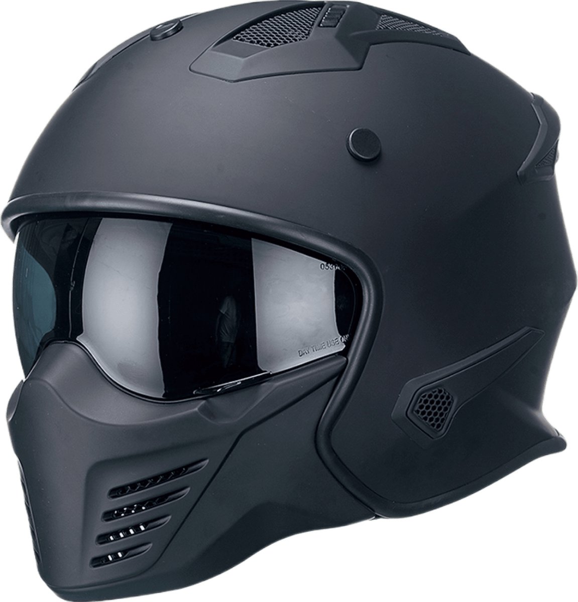 Vito JET Bruzano Mat Zwart Jethelm - Motorhelm - Maat XS
