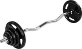 MOVIT® Halterset 26 kg - Gietijzer Rubber Coating - Curlset - Halter met gewichten - Schroefsluiting - 30 mm - Zwart