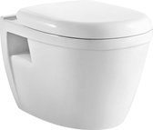 Aquavive Hangtoilet Foglia Wit | Soft-close & Quick Release Toiletzitting | Randloos Toiletpot