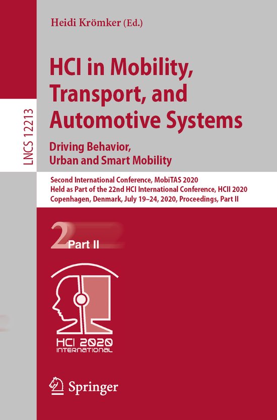 HCI in Mobility Transport and Automotive Systems Driving Beh ... - cover