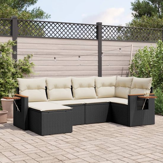 vidaXL-6-delige-Loungeset-met-kussens-poly-rattan-zwart