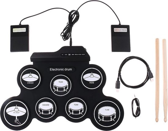 Draagbare virtual reality-drumset, ideaal voor beginners, kinderen en volwassenen, ervaar overal en altijd elektronische drums