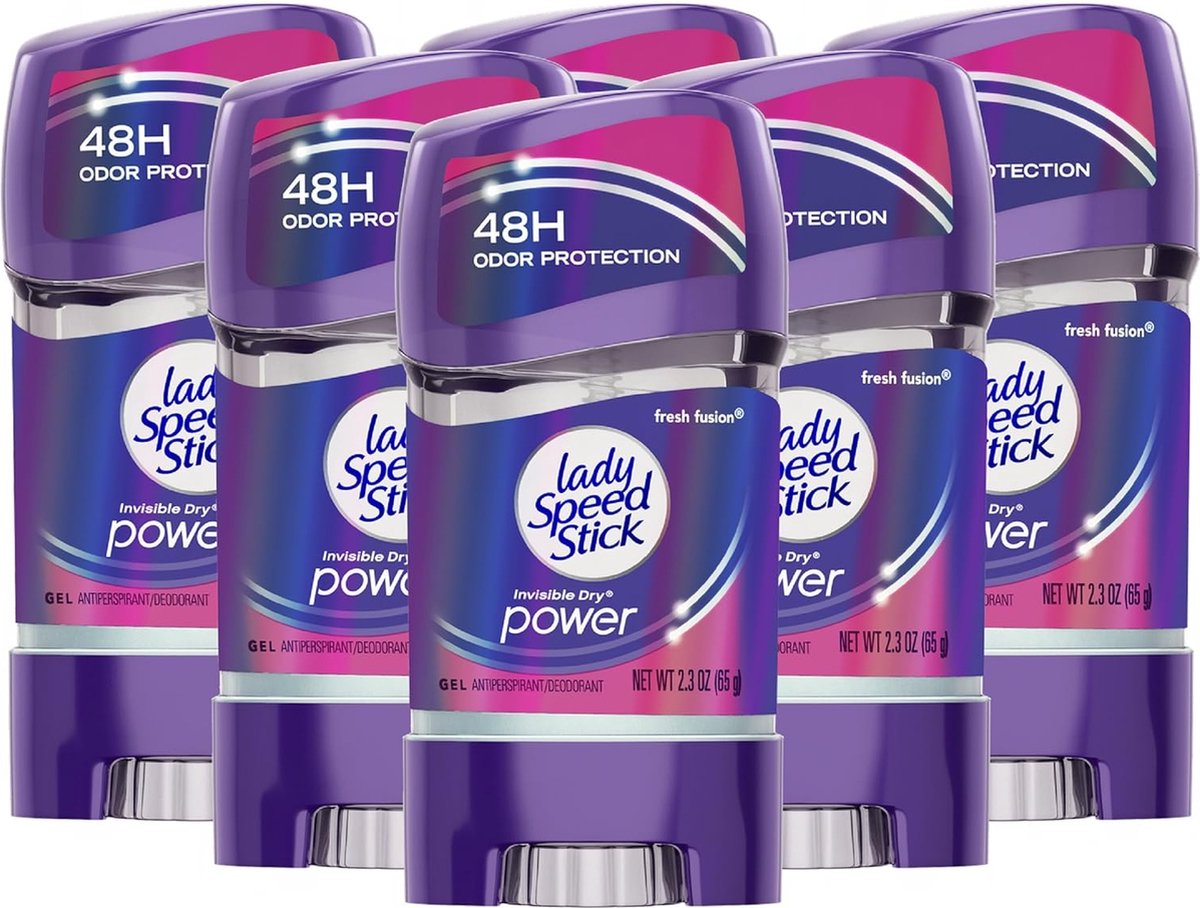 Goedkoopste Lady Speed Stick - Fresh Fusion Gel - 6 x 65 Gram - Voordeelverpakking