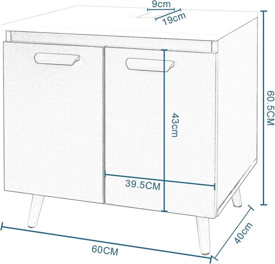 2 Niveaus Onder De Gootsteen, Uittrekbare Opbergruimte Onder De Gootsteen Met Extra 4 Haken En 1 Hangende Beker Onder De Gootsteen Organizer Voor Onder De Gootsteen Badkamer Kantoor