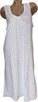 Dames katoenen mouwloos nachthemd XXXL wit