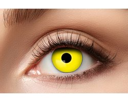 Eyecatcher Gele Kleurlenzen – Weeklenzen Zonder Sterkte – Voor Heksen, Monsters & Horror Cosplay – Halloween Special