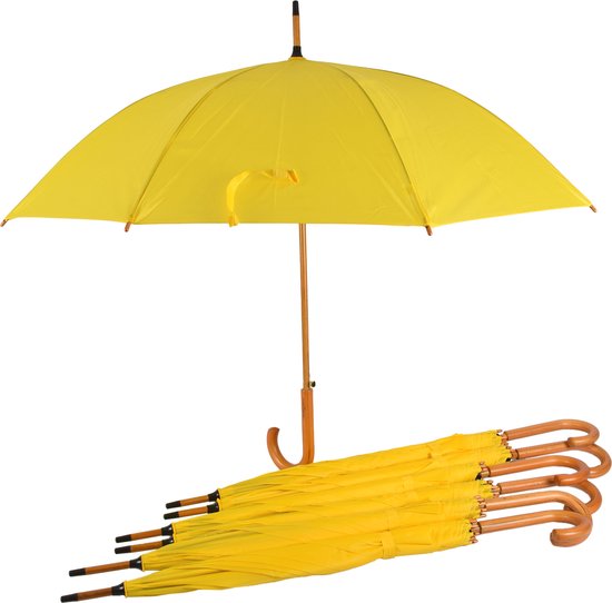 Set van 7 Gele Automatische Paraplu's 102cm | Waterdicht & Windproof | Ideaal voor Outdoor & Perfect voor de Zon