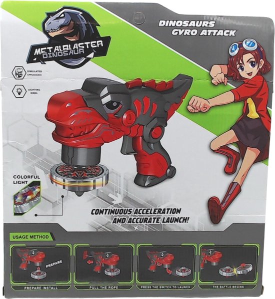 Dinosaurus Gyro Attack 03 LED Fidget Launcher Wapen 3+ bol