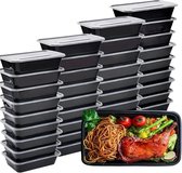 ST Products - Récipients repas - Récipients de Prep de repas - Récipients à déjeuner - Récipients alimentaires - 700 ML - Réutilisables - Passe au lave-vaisselle - Empilables - 50 pièces