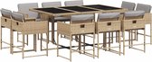 vidaXL-11-delige-Tuinset-met-kussens-poly-rattan-gemengd-beige