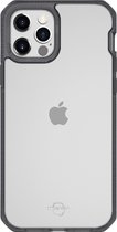 ITSkins Hoesje geschikt voor Apple iPhone 12 Pro Max Telefoonhoesje Hardcase | ITSkins HybridFrost Backcover Shockproof | Schokbestendig iPhone 12 Pro Max Telefoonhoesje | Anti Shock Proof - Zwart