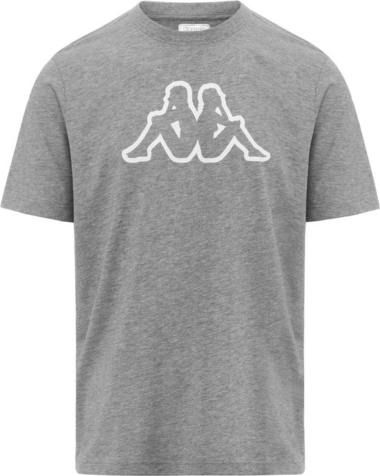 Kappa - T-Shirt Logo Cromen - Grijs T-Shirt Katoen-XL