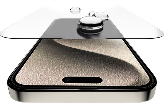 Protecteur d'écran ITSkins compatible avec Apple iPhone 15 Pro Verres | Protection d'écran ITSkins Supreme - Compatible avec les coques et cadre d'installation