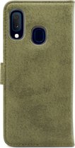 My Style Flex Wallet Telefoonhoesje geschikt voor Samsung Galaxy A20e Hoesje Bookcase Portemonnee - Olive