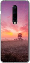 Geschikt voor OnePlus 7 Pro hoesje - Paarse tinten in Nederlands landschap - Siliconen Telefoonhoesje