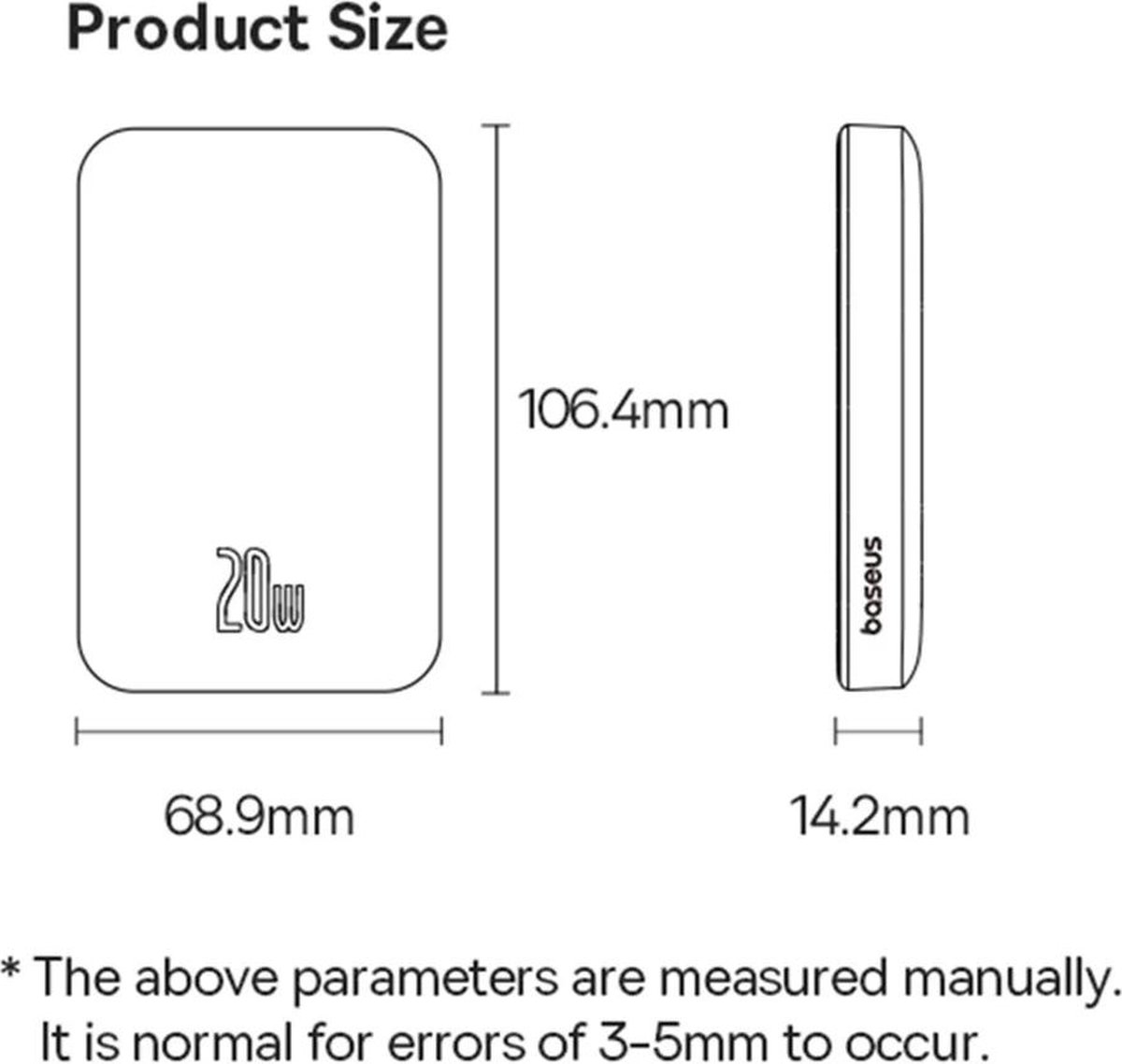Baseus Mini Powerbank 5000 mAh met MagSafe en Fast Charge - afbeelding 3