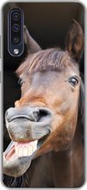 Geschikt voor Samsung Galaxy A50 hoesje - Paard - Grappig - Stal - Kinderen - Jongens - Meisjes - Kids - Siliconen Telefoonhoesje
