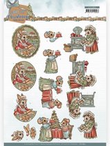 3D Cutting Sheet - Yvonne Creations - A Gift for Christmas - Christmas Cake 10 stuks