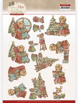 3D Cutting Sheet - Yvonne Creations - Have a Mice Christmas - Decorating 10 stuks