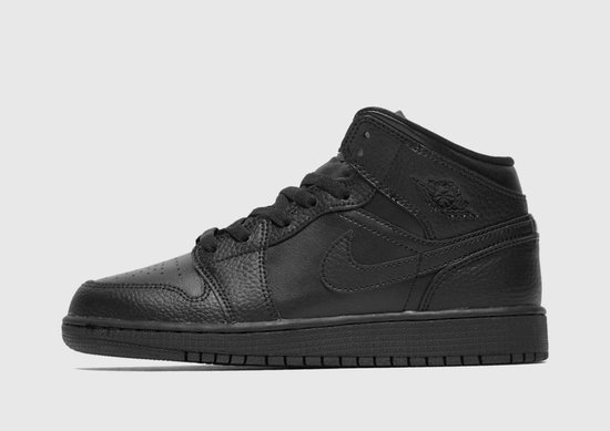 Nike Jordan Air 1 Mid ''Triple Black'' - Sneakers - Unisex - Maat 36 - Black/Black/Black
