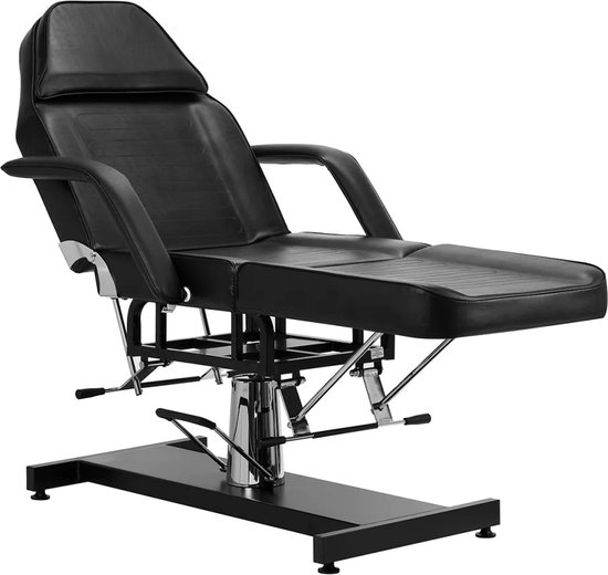 Foto: Behandelstoel massagetafel hydraulic tattoo chair wimperextensions bed schoonheidsalon tafel zwart