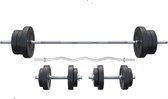 Gorilla Sports Halterset 80 kg - Kunststof - Schroefsluitingen - Gewichten