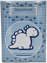 Creche & Oppasboek - Invulboek - A5 formaat - Dino - Jongen - Blauw
