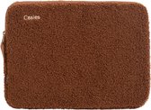 Casies Teddy laptop sleeve / hoes - 13 / 14 inch - Bruin - Fluffy laptophoes - case - Macbook Air / Pro
