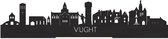 Standing Skyline Vught Bois Zwart - 60 cm - Déco maison design - Décoration à poser et à accrocher - Plus de villes disponibles - Cadeau pour lui - Cadeau pour elle - Anniversaire - Anniversaire - Pendaison de crémaillère - Intérieur - WoodWideCities