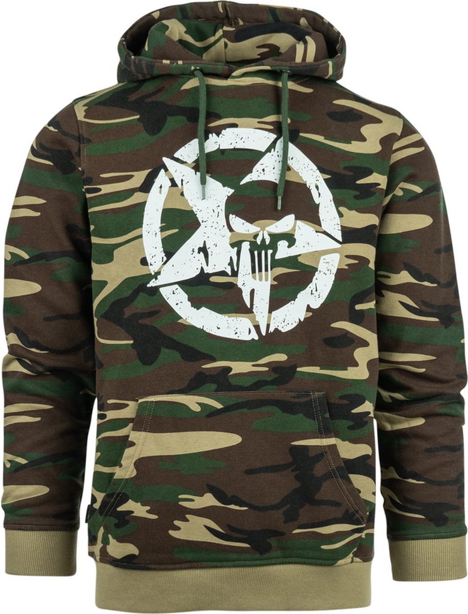 Hoodie Allied Star-Punisher camo Woodland
