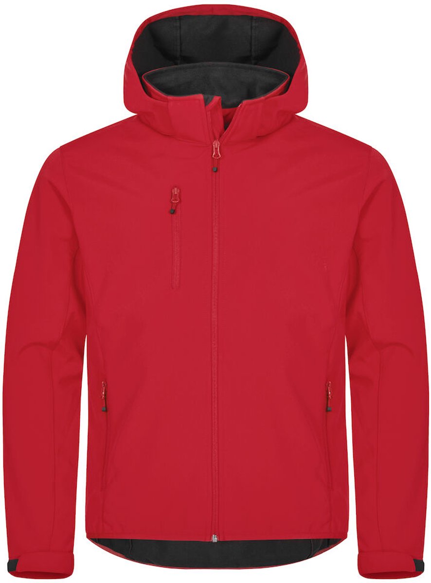Clique Softshell jas met Capuchon Basic Heren - Rood - Maat 4XL