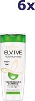 L’Oréal Paris Elvive Multivitamines 2-in-1 Shampoo Voordeelverpakking - 6 x 250ml