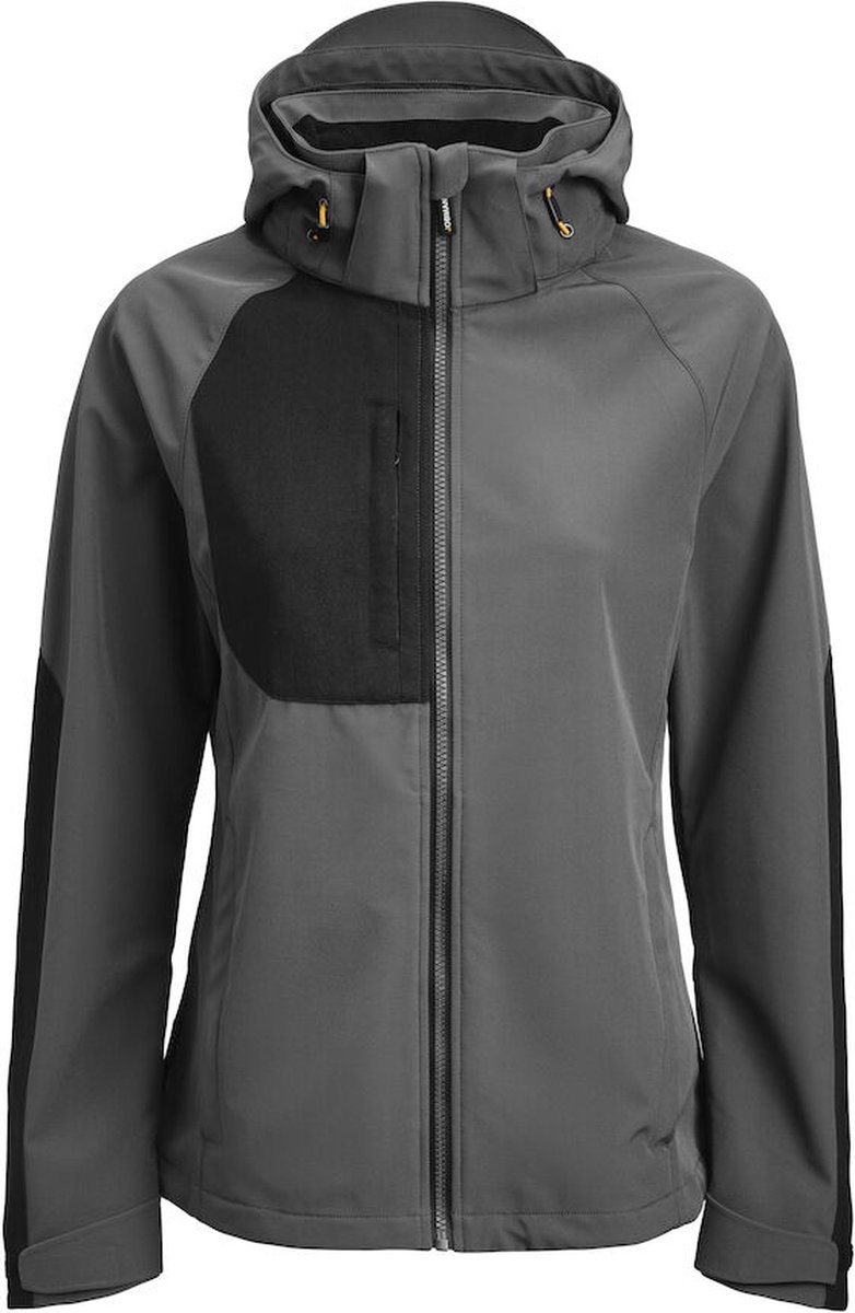 Jobman 1372 Softshell Jas Woman 65137276 Donkergrijs Zwart