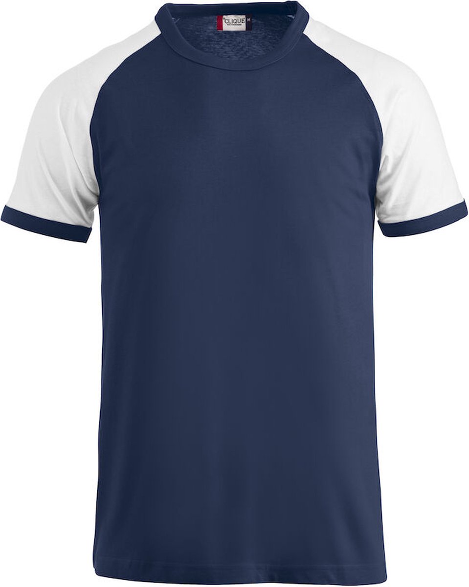 Clique Raglan-T 029326 - Navy/Wit - 3XL