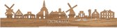 Standing Skyline Dokkum Eikenhout - 40 cm - Woon decoratie om neer te zetten en om op te hangen - Meer steden beschikbaar - Cadeau voor hem - Cadeau voor haar - Jubileum - Verjaardag - Housewarming - Aandenken aan stad - WoodWideCities