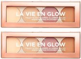 L'Oréal La Vie En Glow Highlighting Powder Palette - 01 Warm Glow (2 stuks)