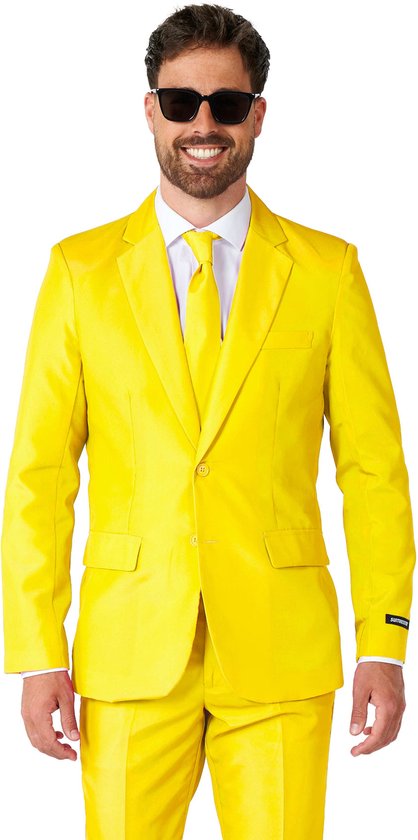 Suitmeister Yellow - Heren Pak - Effen Gekleurd - Geel - Feest - Maat M