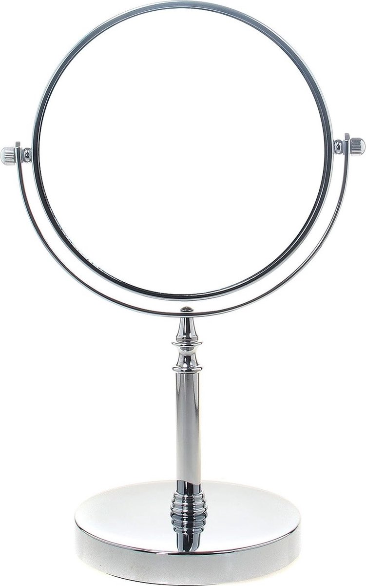 Goedkoopste 10x staande spiegel 10-voudige vergroting, 6 inch cosmetische spiegel 360° draaibaar. Verchroomde make-up spiegel scheerspiegel tafelspiegel badkamerspiegel