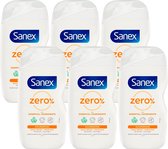 Sanex Douchegel Zero% “Voedend Voor Droge Huid” 6 x 500ml - Voordeelverpakking