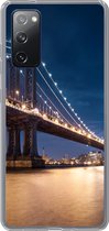 Geschikt voor Samsung Galaxy S20 FE hoesje - New York - Manhattan - Maan - Siliconen Telefoonhoesje