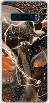 Geschikt voor Samsung Galaxy S10 Plus hoesje - Verf - Design - Abstract - Siliconen Telefoonhoesje
