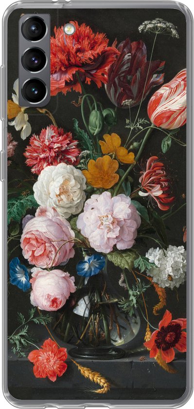 Samsung Galaxy S21 Plus - Nature morte aux fleurs dans un vase en verre - Peinture de Jan Davidsz. de Heem - Siliconen
