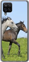 Coque Samsung Galaxy A12 - Paarden - Animaux - Herbe - Siliconen