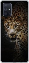 Geschikt voor Samsung Galaxy A51 hoesje - Luipaard - Wilde dieren - Licht - Siliconen Telefoonhoesje