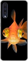 Geschikt voor Samsung Galaxy A50 hoesje - Goudvis - Zeedieren - Ogen - Siliconen Telefoonhoesje